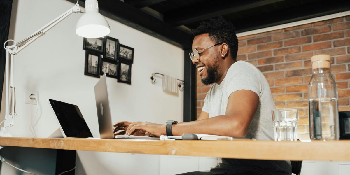 image of a writer smiling